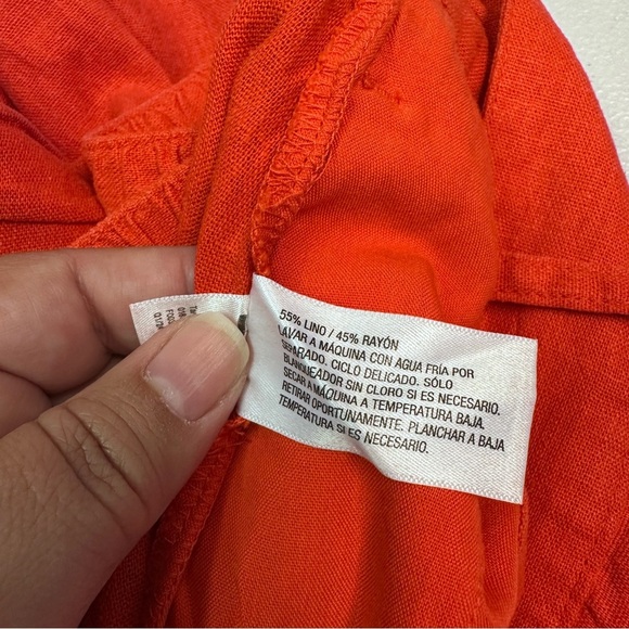 A New Day Red Pencil Linen Midi Skirt Casual - Picture 6 of 6